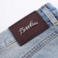 Tribal Leather Patch Baggy Denim Jeans