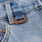 Tribal Leather Patch Baggy Denim Jeans