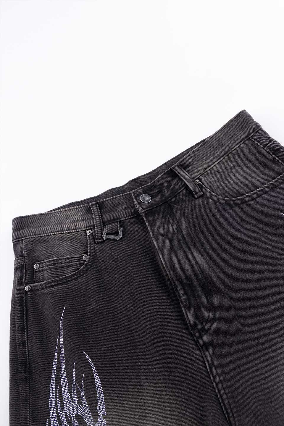 Tribal Rhinestone Denim Shorts