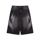Tribal Rhinestone Denim Shorts