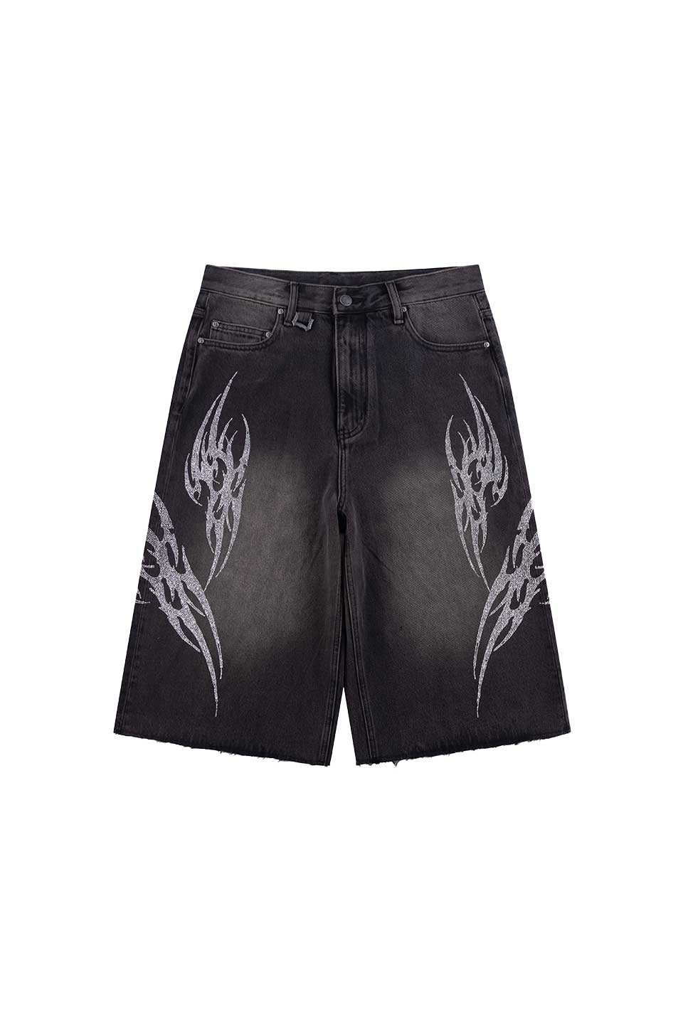 Tribal Rhinestone Denim Shorts