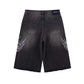 Tribal Rhinestone Denim Shorts