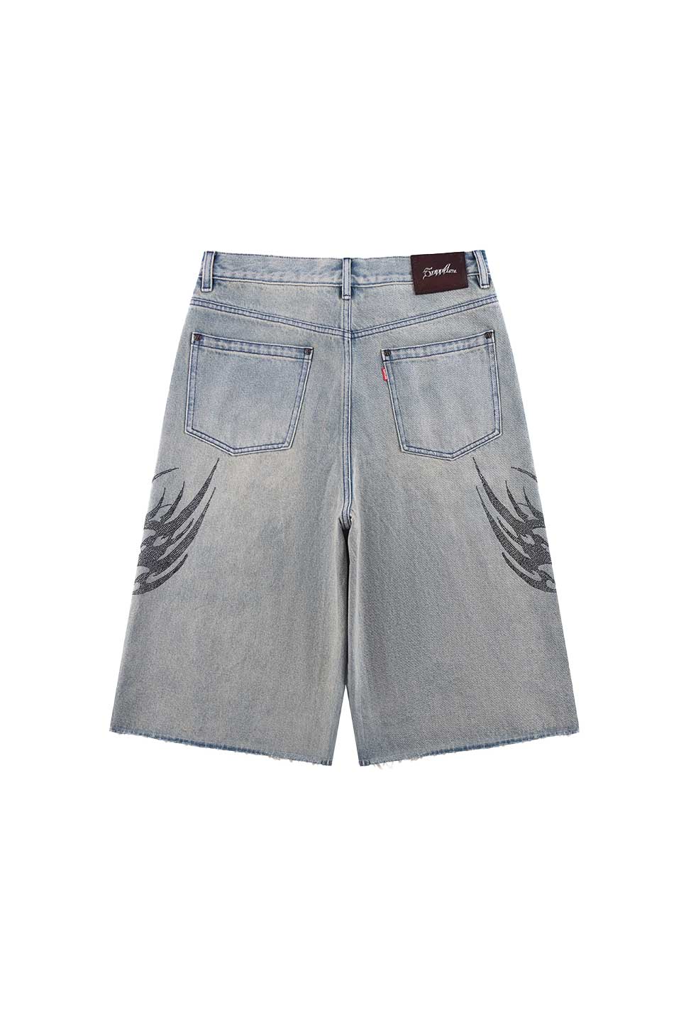 Tribal Rhinestone Denim Shorts