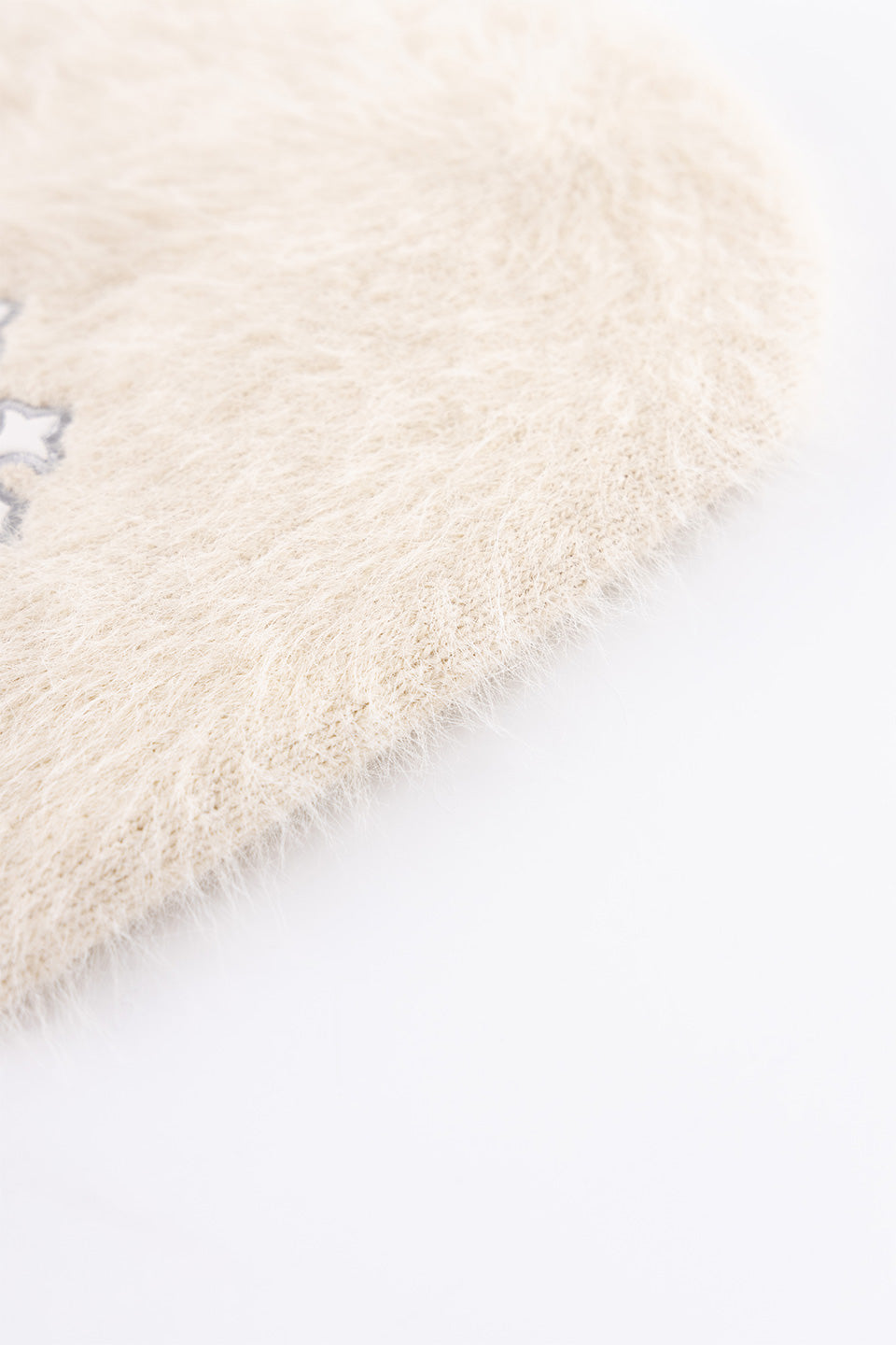 Triple Cross Shaggy Knit Beanie