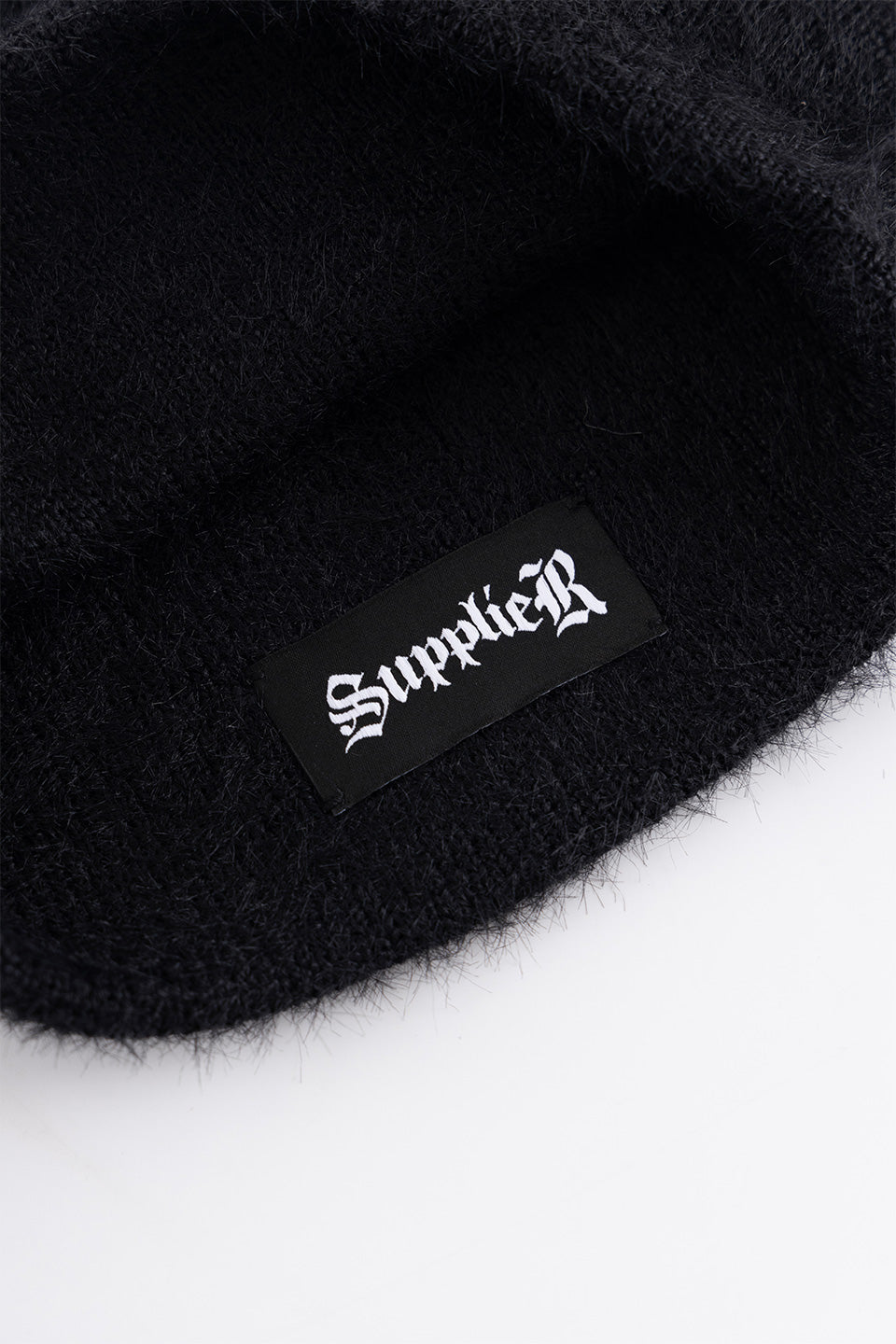 Triple Cross Shaggy Knit Beanie