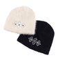 Triple Cross Shaggy Knit Beanie