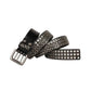 Triple Rivet Leather Belt