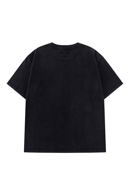 Vintage Wash Cross Necklace Tee