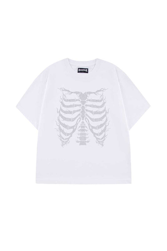 Rhinestone Fire Bones Tee