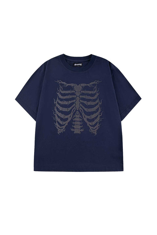 Rhinestone Fire Bones Tee