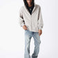 Vintage Wash Pierced Zip Hoodie