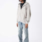 Vintage Wash Pierced Zip Hoodie