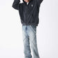 Vintage Wash Pierced Zip Hoodie