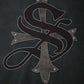 Vintage Wash Studs Cross Hoodie
