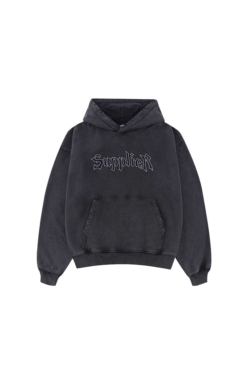 Vintage Wash Rhinesonte Iron Logo Hoodie