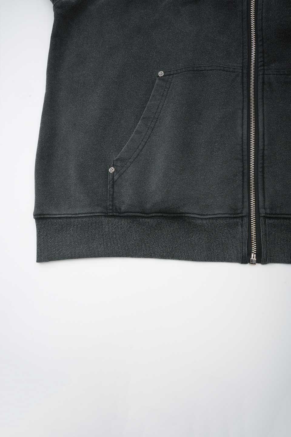 Vintage Wash Studs Cross Hoodie