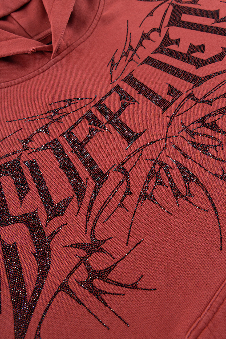 【予約商品】Vintage Wash Tribal Rhinestone Logo Hoodie【9月下旬お届け】