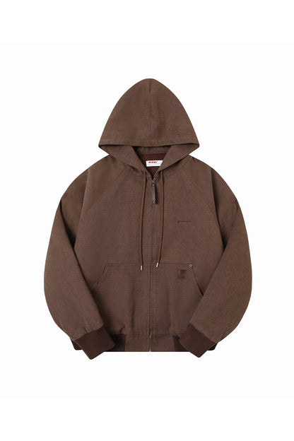 Vintage Washed Hooded Canvas Cotton Hoodie