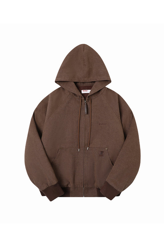 Vintage Washed Hooded Canvas Cotton Hoodie