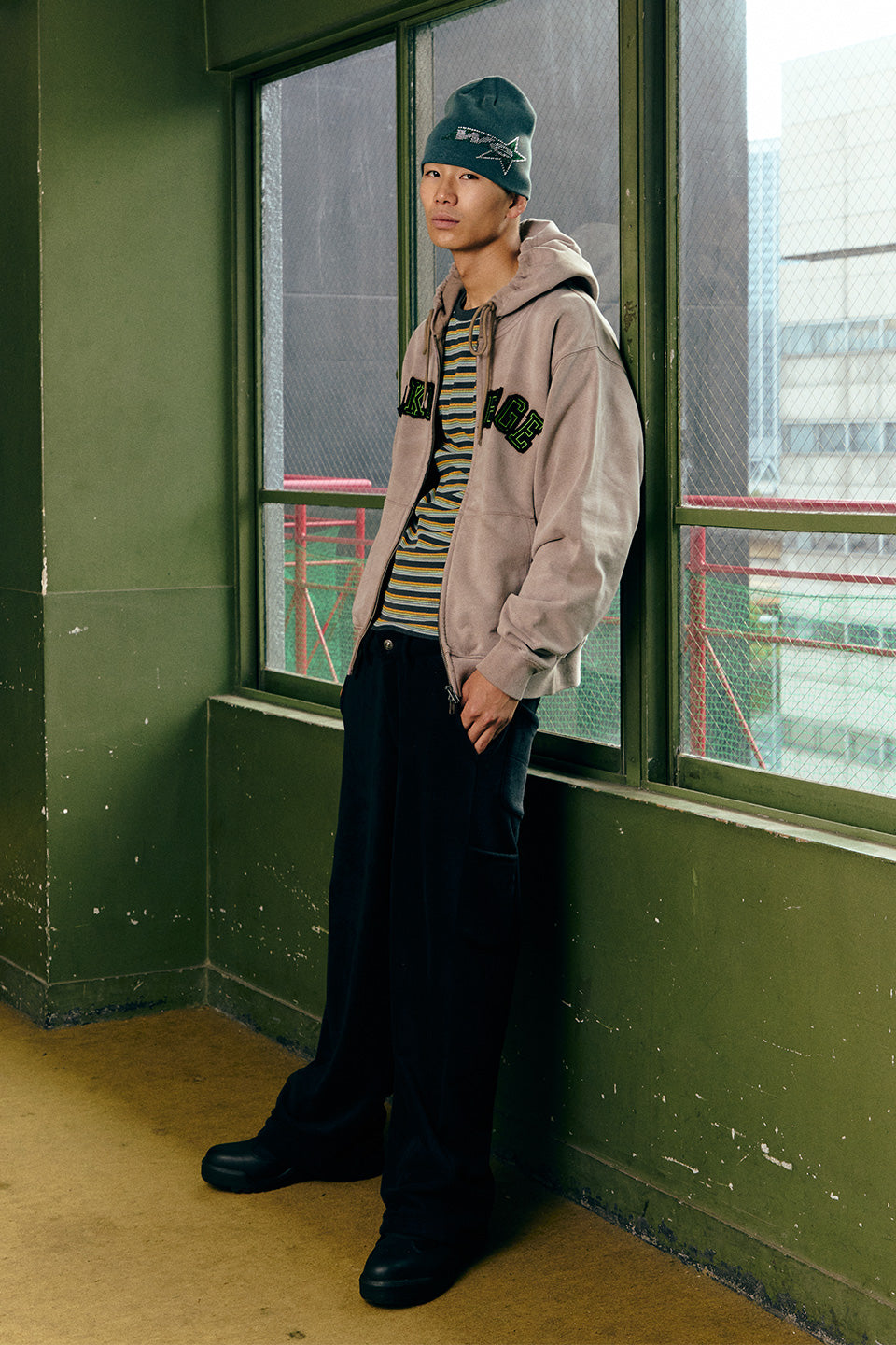 Rhinestone We Star Logo Beanie