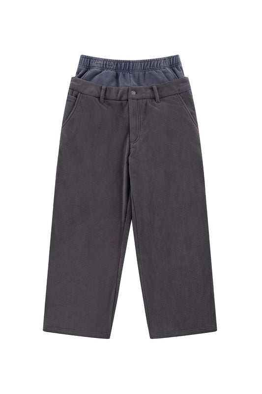 Washed Fleece Layered Pants