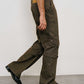 Washed Loose Straight Strap Overalls