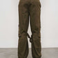 Washed Loose Straight Strap Overalls