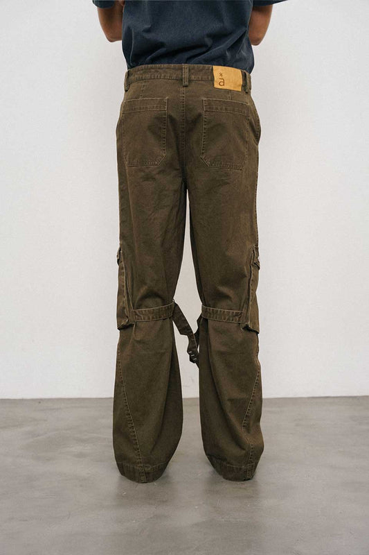 Washed Loose Straight Strap Overalls