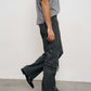 Washed Loose Straight Strap Overalls