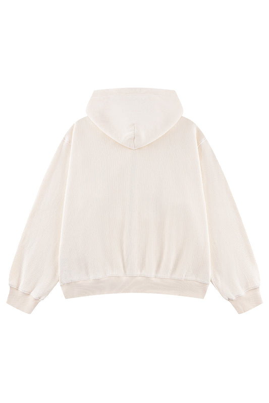 Washed Thermal Zip Hoodie