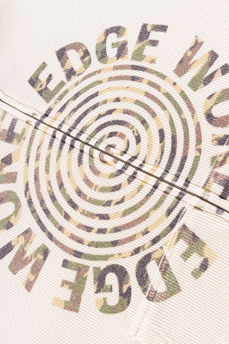 Washed Thermal Zip Hoodie