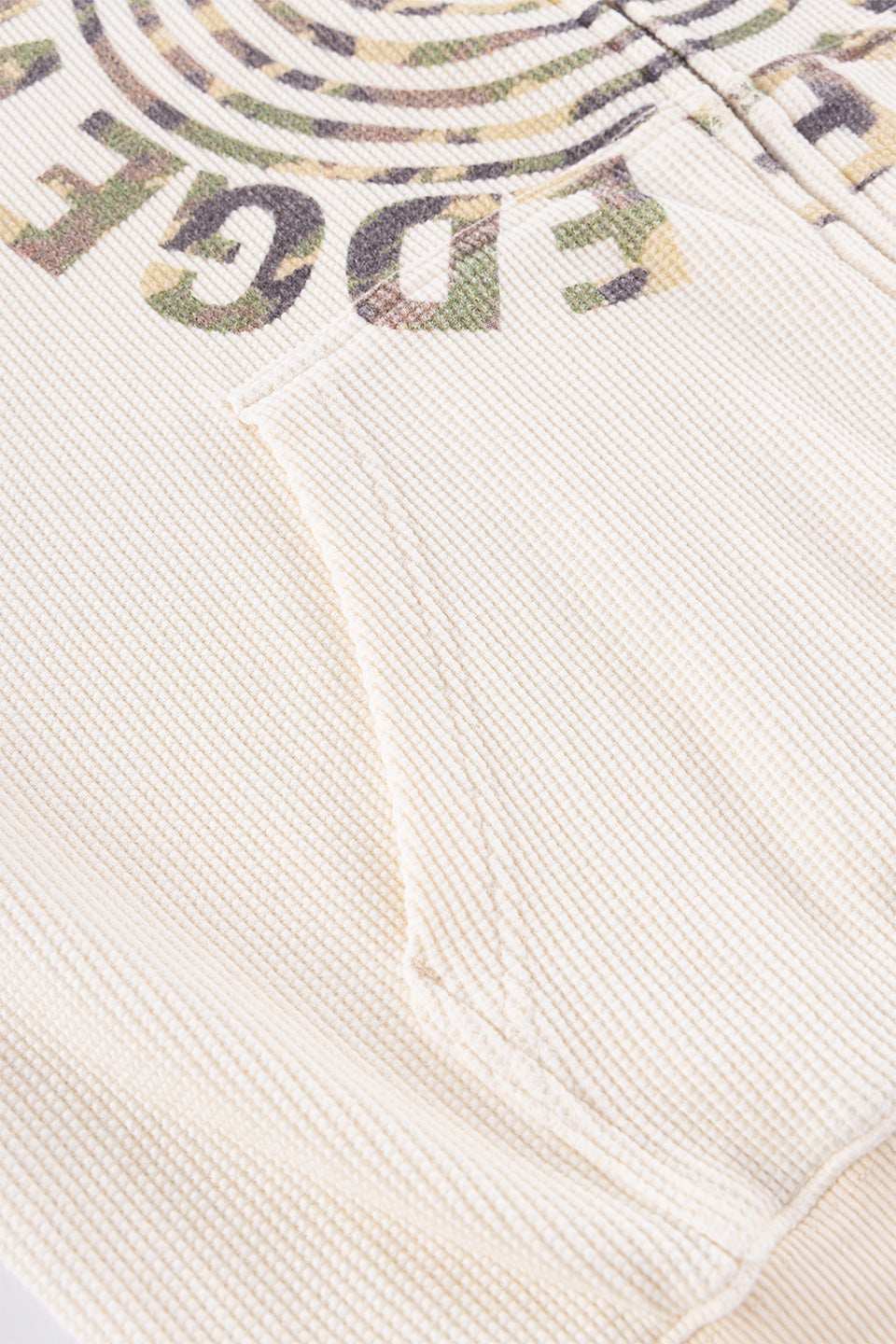 Washed Thermal Zip Hoodie