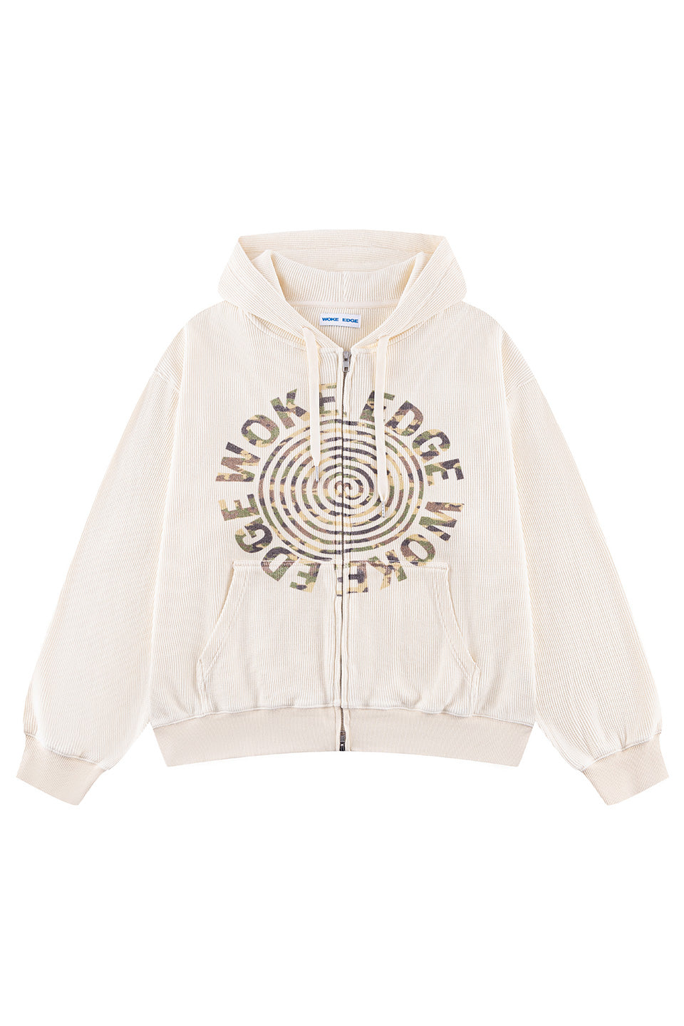 Washed Thermal Zip Hoodie