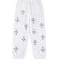 White Cross Rhinestone Jogger