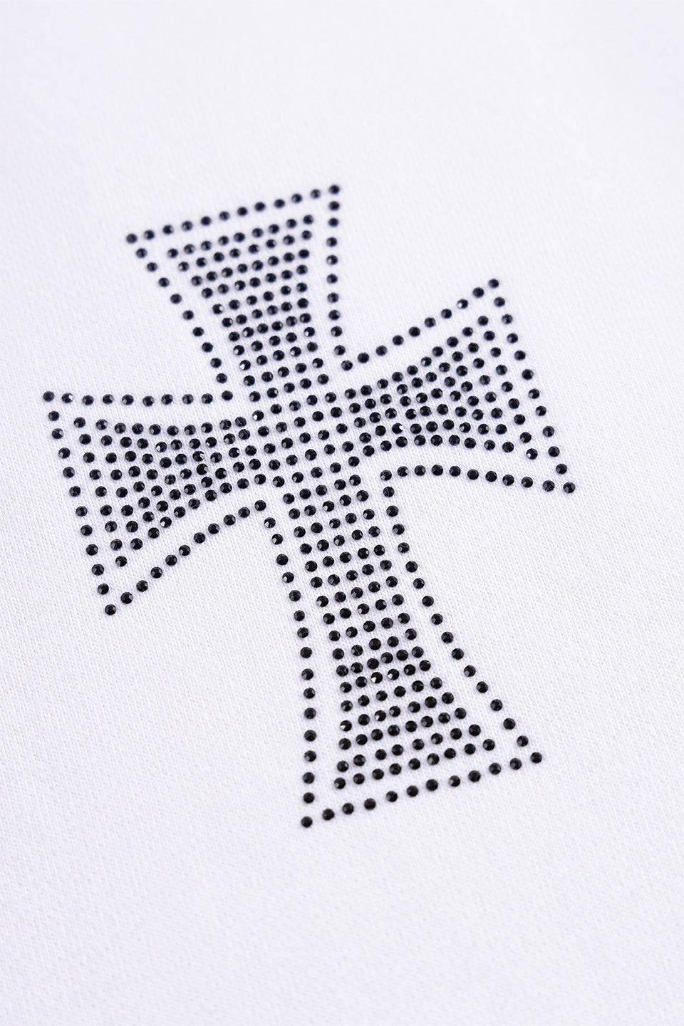 White Cross Rhinestone Jogger