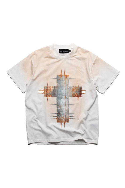 White Rust Cross T-Shirt