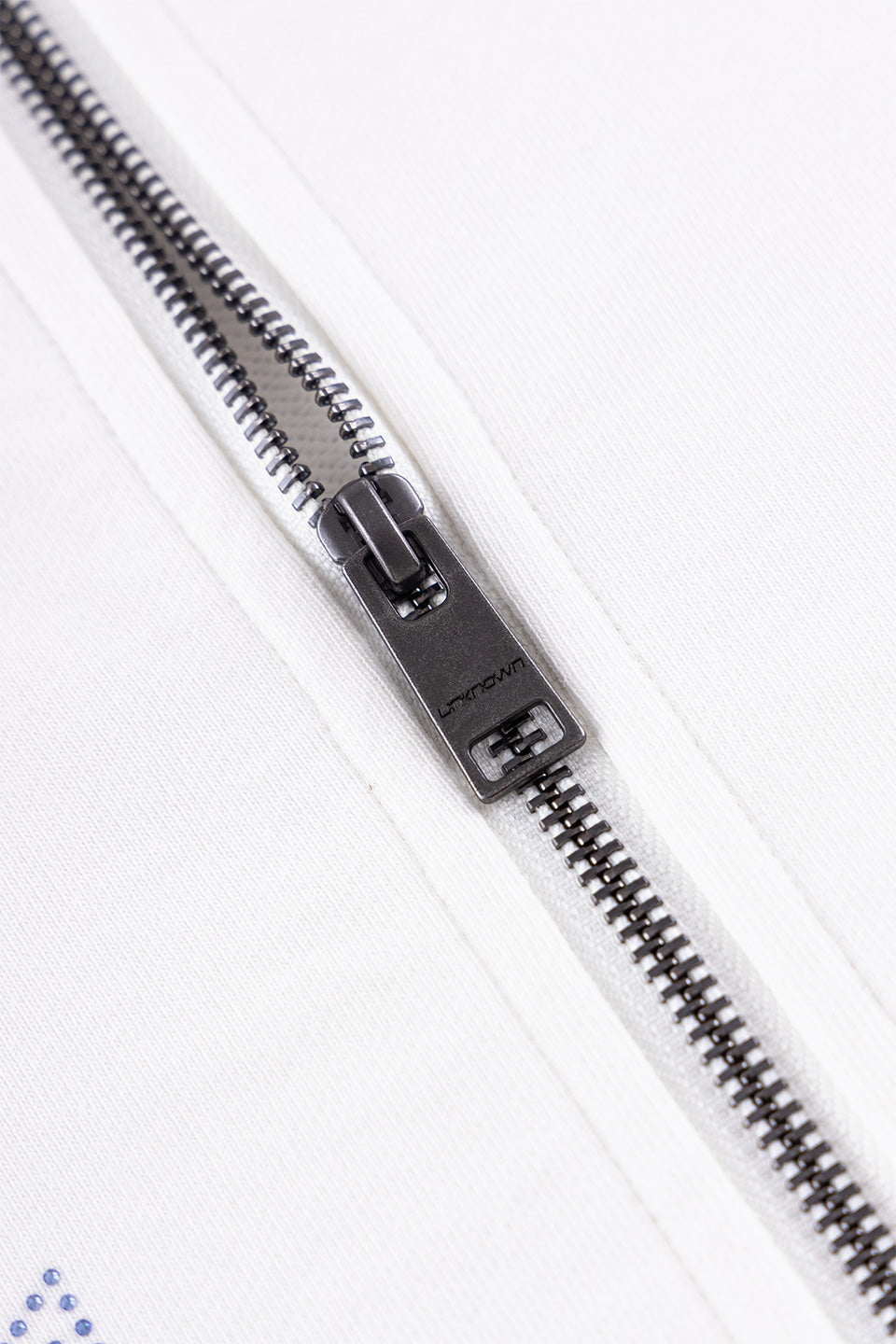 White X Blue Allover Cross Rhinestone Zip Hoodie