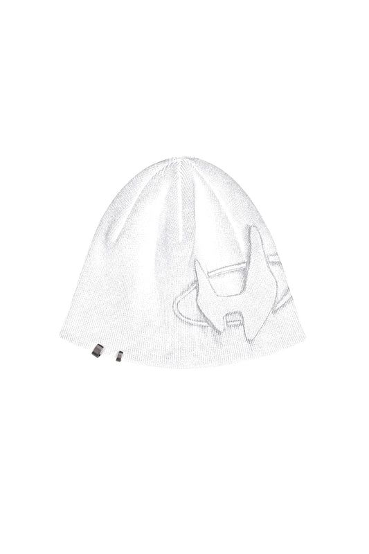 Pierced Beanie White