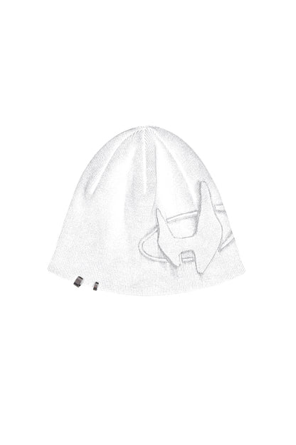 Pierced Beanie White