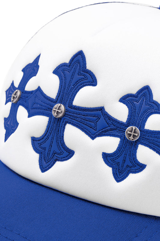 【予約商品】Cross Leather Patch Mesh Cap【10月中旬~下旬お届け】