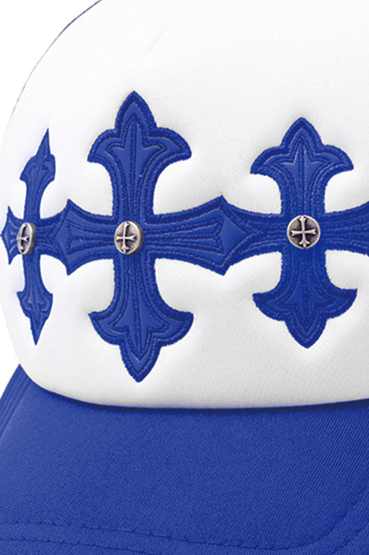 【予約商品】Cross Leather Patch Mesh Cap【10月中旬~下旬お届け】