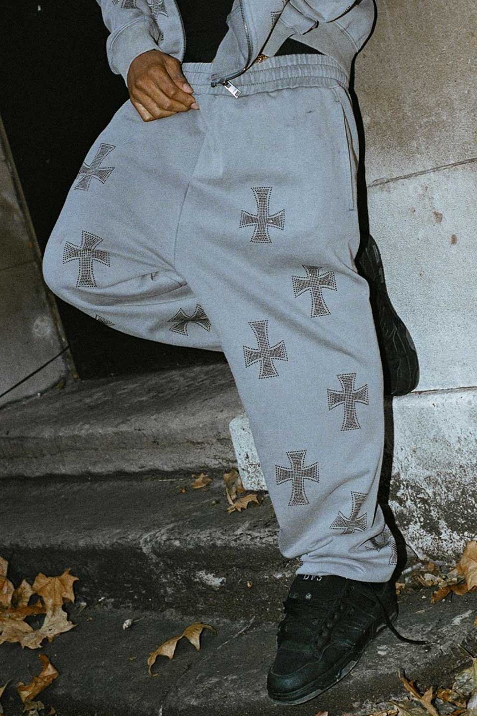 Wash Greyxblack Cross Jogger