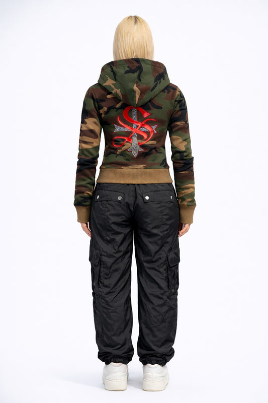 Baby Cross Zip Hoodie - Tight Fit Women's