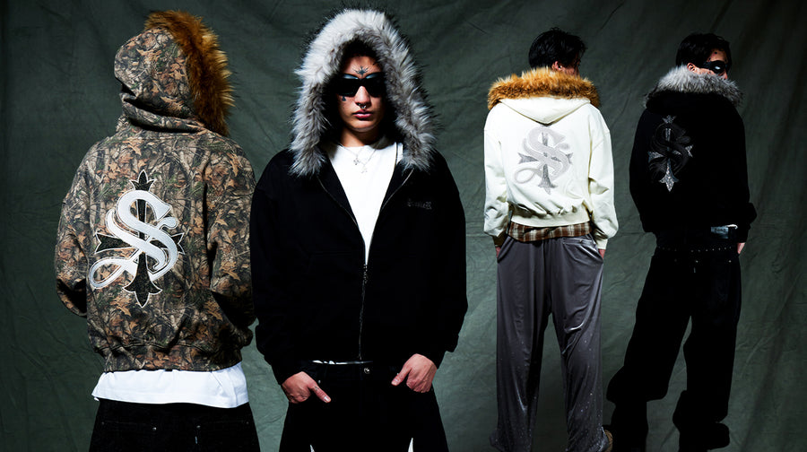 Faux Fur Cross Zip Hoodie