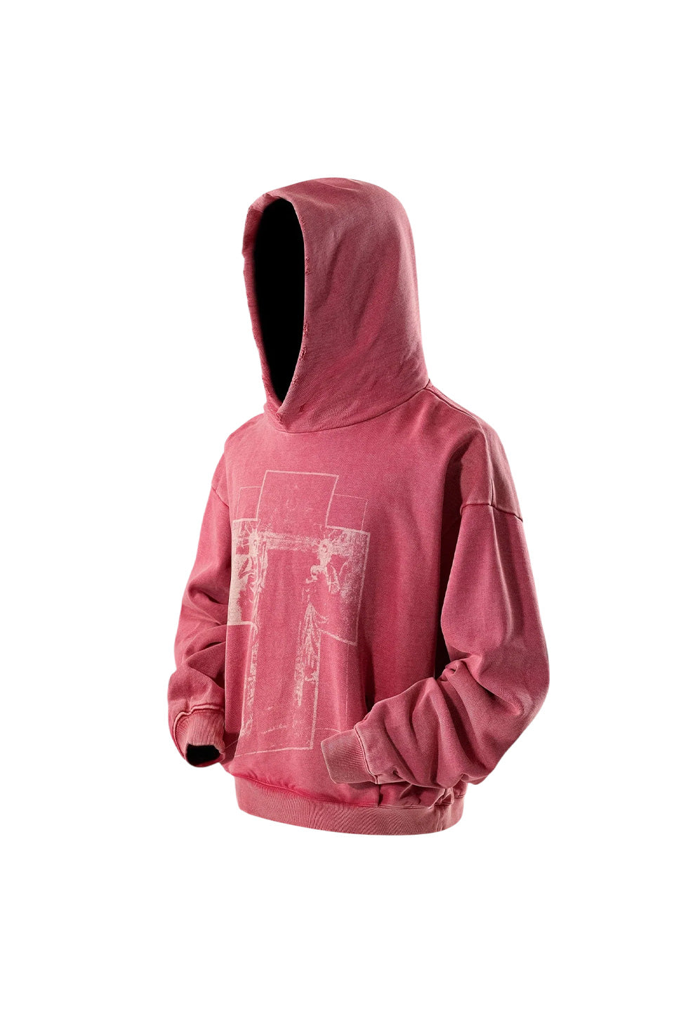 Saint Distressed Pattern Sweatshirt