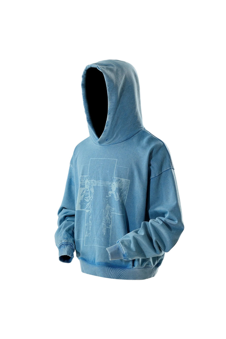 Saint Distressed Pattern Sweatshirt