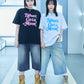 【I don't go to the moon】 Logo Tee - Oversize Fit