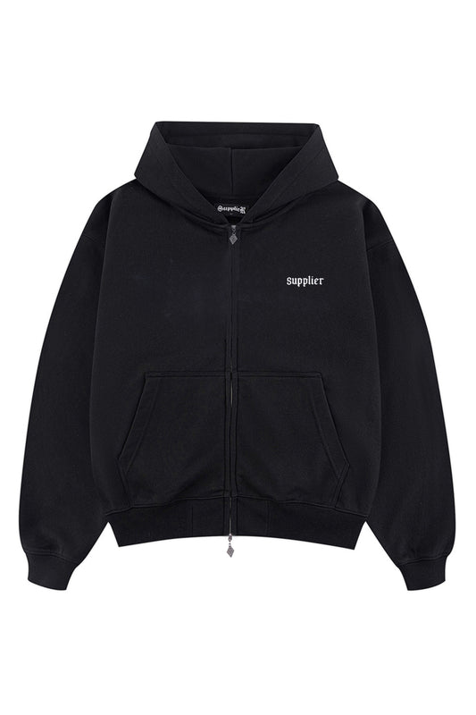 【予約販売】Royal Cross Rhinestone Zip Hoodie【10月中旬お届け】