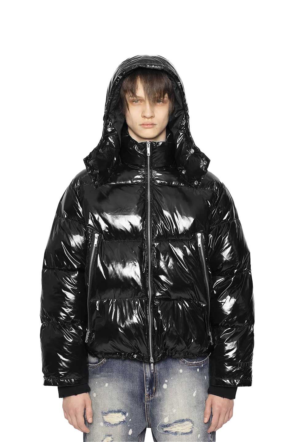 Black Basic Puffer Jacket｜Racer World Wide｜ダウンジャケット