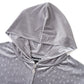 Micro Cross Rhinestone Velour Zip Hoodie